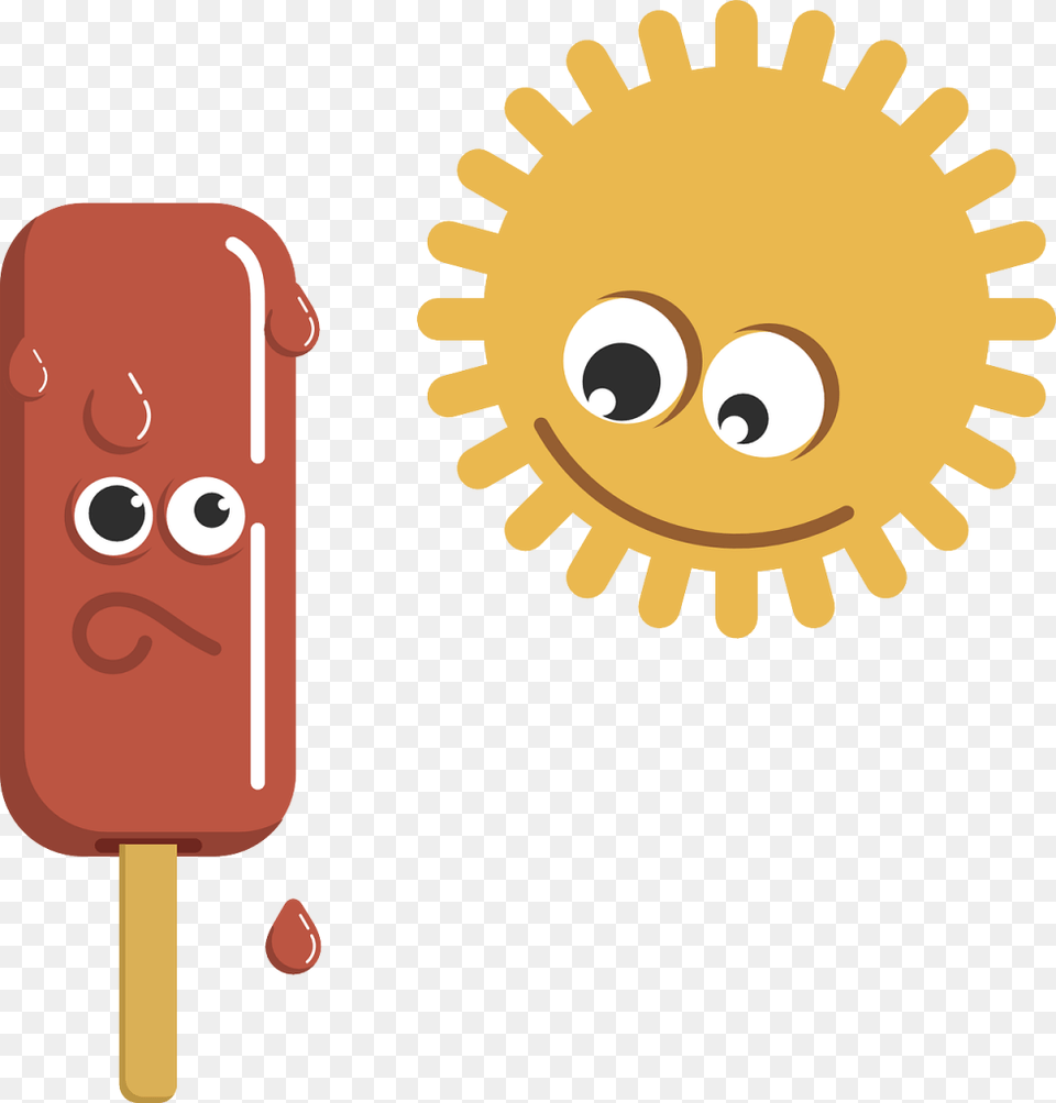 Melting Popsicle Sun Melting Popsicle Clipart, Food, Person, Face, Head Free Png