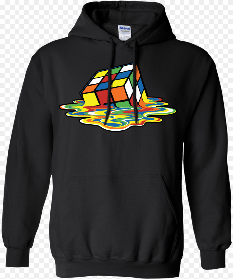 Melting Rubiks Cube Shirt No Such Thing As A Fish Hoodie, Clothing, Knitwear, Sweater, Sweatshirt Free Png