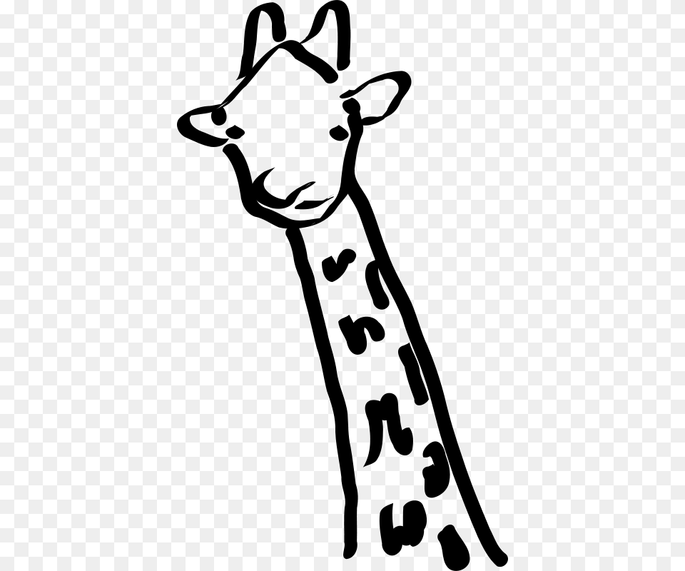 Melwe Giraffe, Gray Free Png