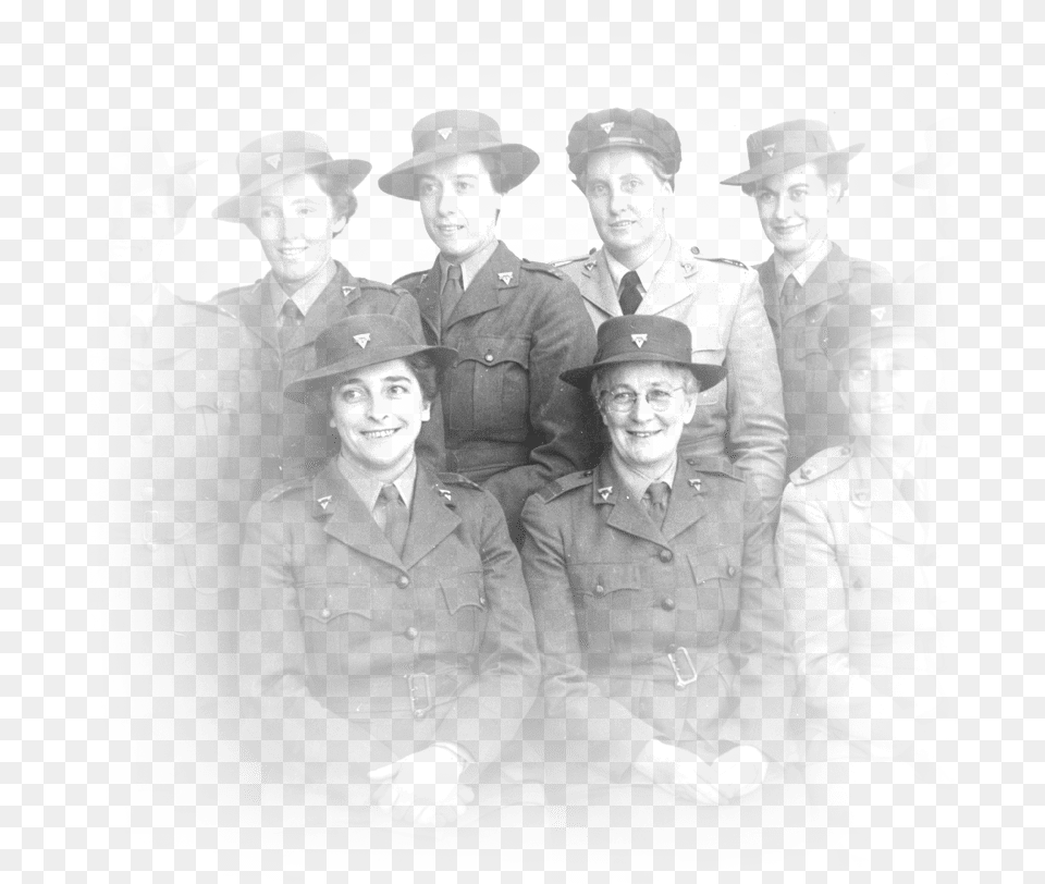 Members Of The Australian Women S Army Service Military Officer, Person, People, Man, Male Free Png