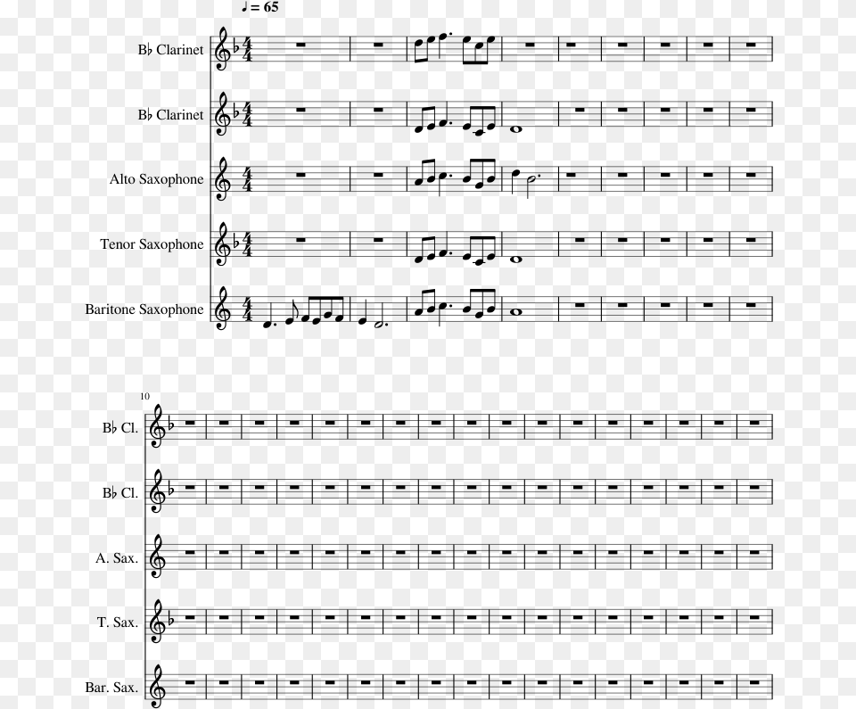 Meme Alto Sax Sheet Music, Gray Free Png