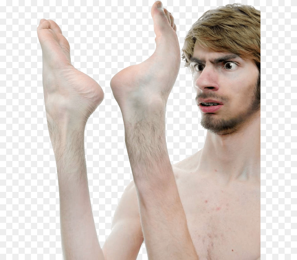 Meme Bruh Okay Wacky What Wow Stock Guy Hot Man With Feet For Hands, Adult, Male, Person, Face Png Image