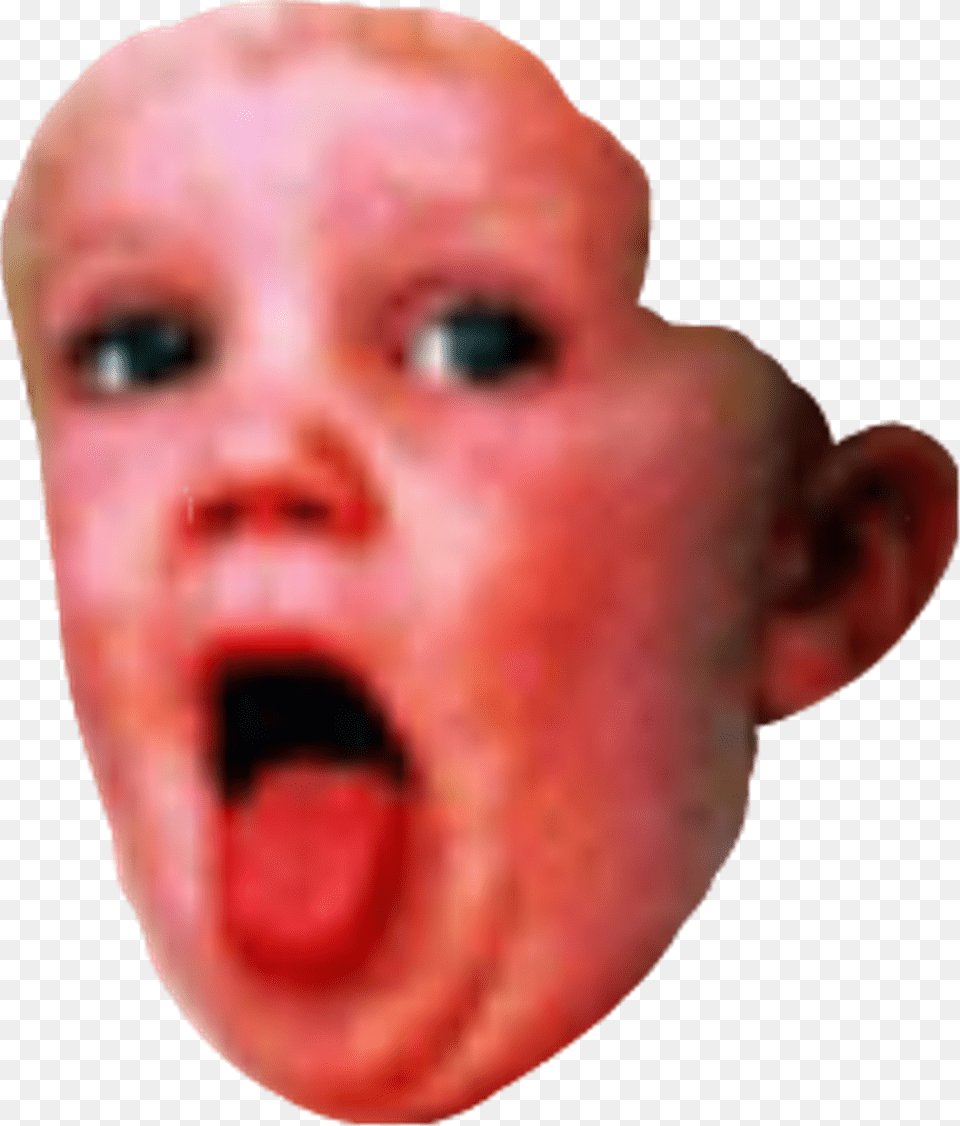 Meme Cringe Kid Baby Genius Mega Memes Tongue, Body Part, Mouth, Person, Head Png Image