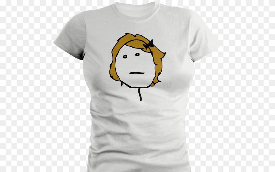 Meme Derpina Poker Face, Clothing, T-shirt, Head, Person Png