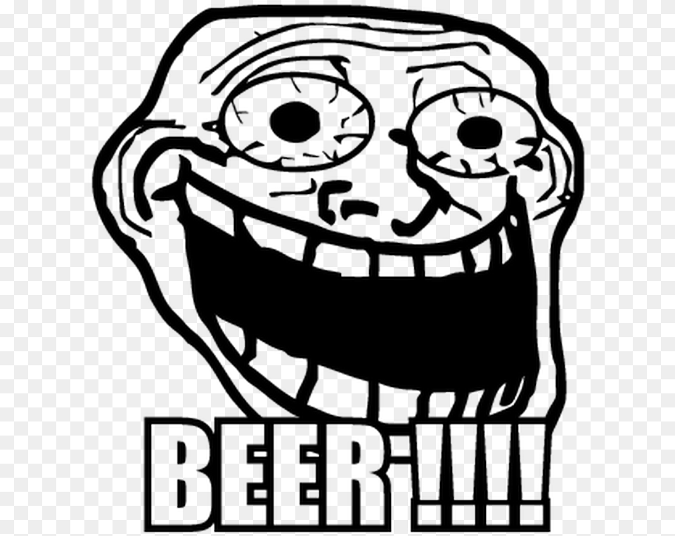 Meme Face Troll Face Group Funny Shower Curtain Funny Troll Face Beer, Stencil, Bag Free Transparent Png