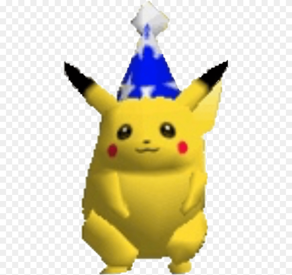 Meme Funny Tumblr Aesthetic Pikachu Nintendo Party Hat Pikachu Smash, Clothing, Party Hat, Baby, Person Free Png Download