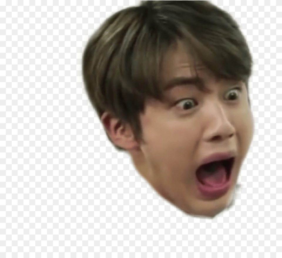 Meme Jin Bts Meme Stickers Jin, Face, Head, Person, Angry Free Transparent Png