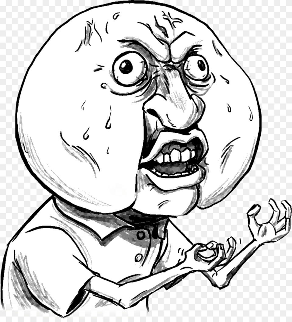 Meme Memeface Whyme Whyme Sweat Sad Angry Rage Transparent Memes Background, Art, Drawing, Person, Book Png