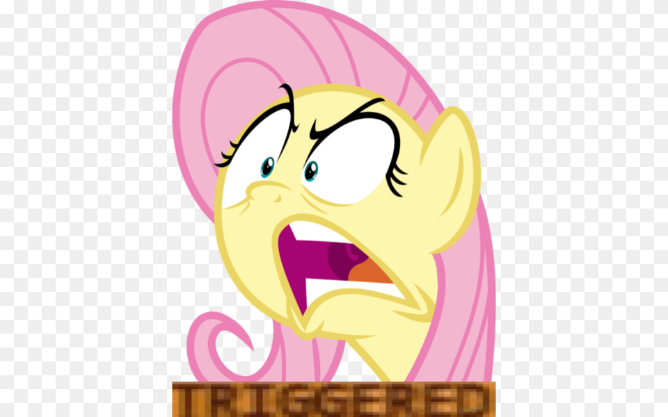 Meme Safe Simple Background My Little Pony Fluttershy Angry, Cartoon, Face, Head, Person Png Image