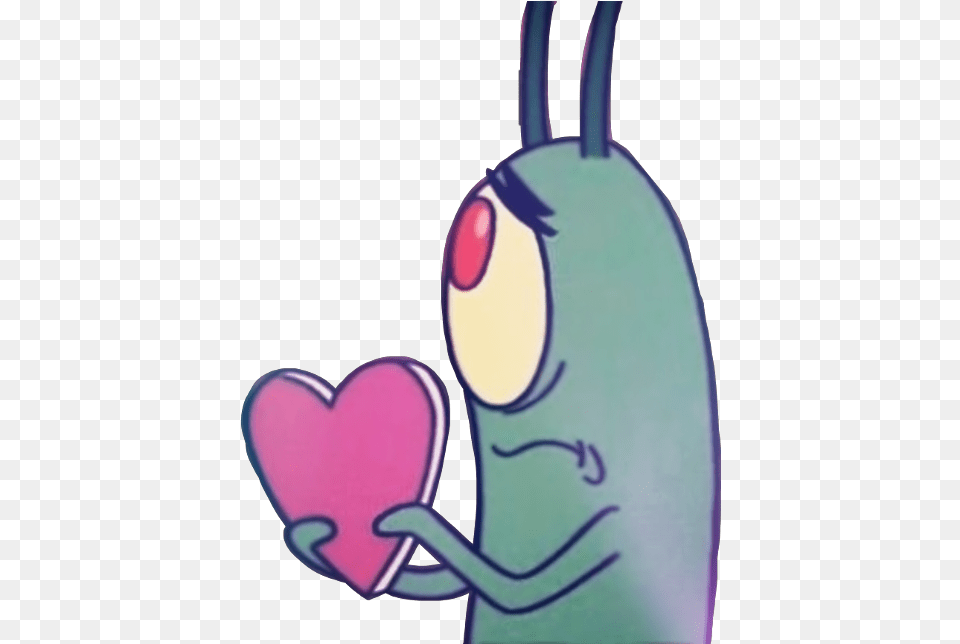 Meme Spongebob Aesthetic Vsco Cool Plankton Drawing With Heart, Bag, Cartoon Free Png Download