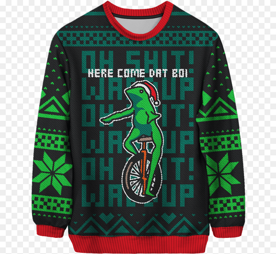 Meme Themed Ugly Christmas Sweaters That Will Remind Samuel L Jackson Christmas Sweater, Clothing, Hoodie, Knitwear, Sweatshirt Free Png