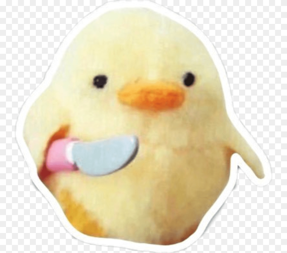 Meme Vute Dangerous Knife Filler Funny Chicken With A Knife, Animal, Beak, Bird, Duck Free Png