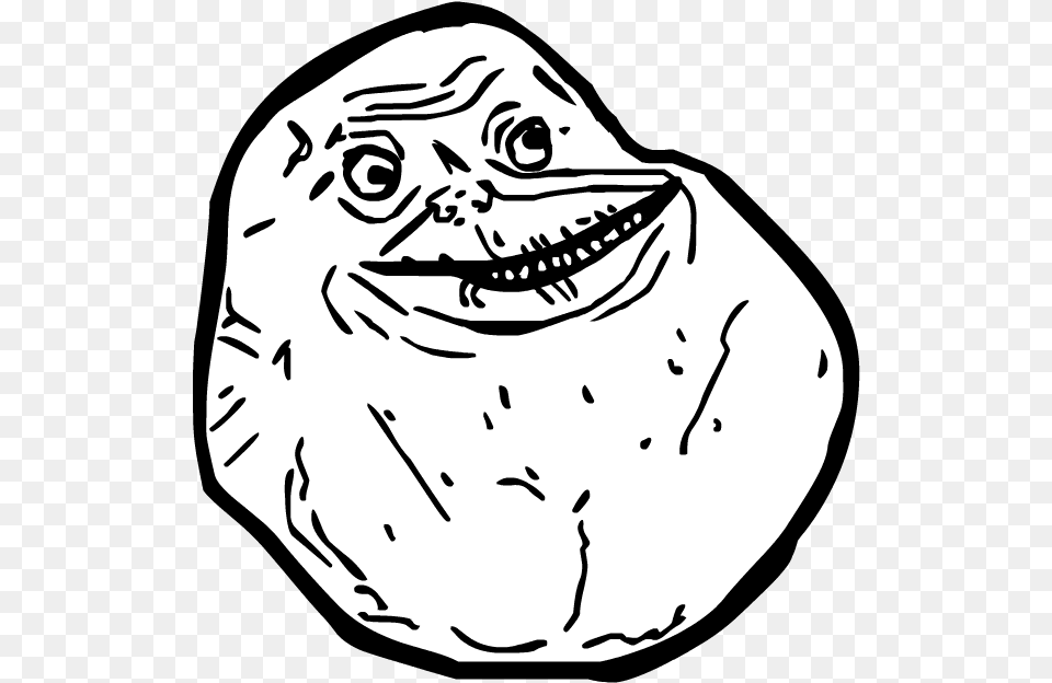 Memes Forever Alone Troll Face, Art, Drawing, Person, Head Free Png Download