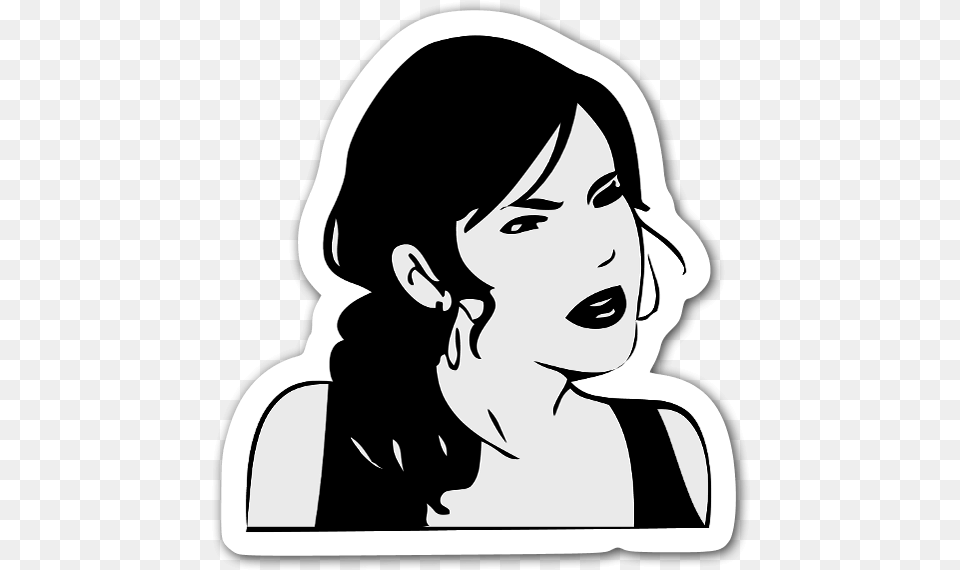 Memes Girl Sticker Memes To Troll Women, Stencil, Adult, Person, Woman Png