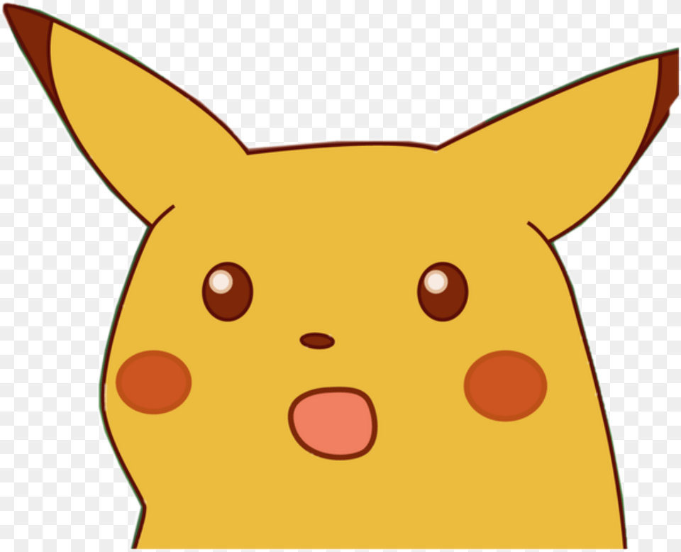 Memes Para Stickers Surprised Pikachu Face Transparent, Animal, Deer, Mammal, Wildlife Png Image