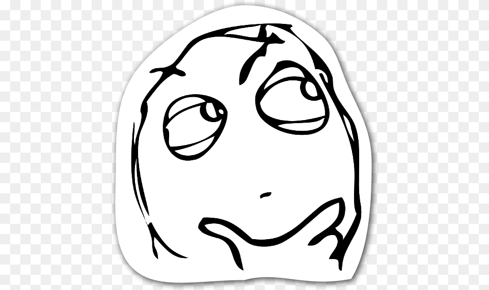 Memes Thinking Sticker Meme Thinking Face, Stencil, Cap, Clothing, Hat Free Transparent Png