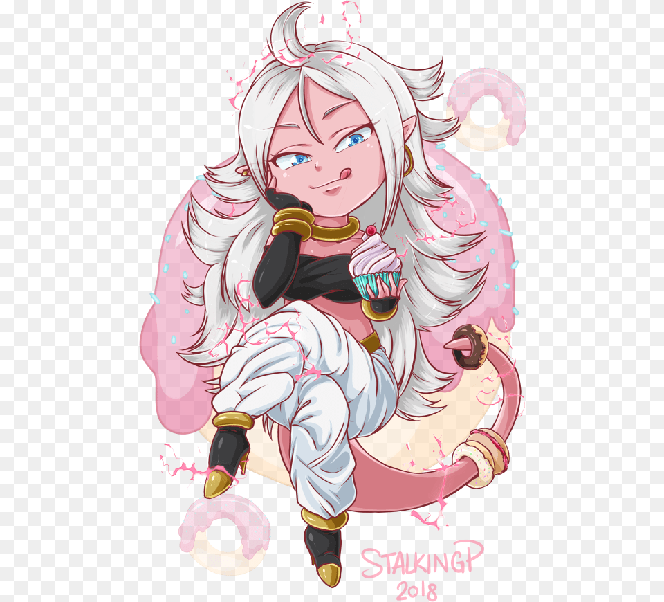 Memesfanartfanart Chibi Majin Android Android 21 Majin Fanart, Book, Comics, Publication, Baby Free Transparent Png