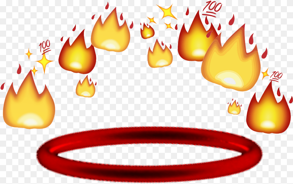 Memezasf Halo Crown Firecrown Sticker By Supremeasf Lit Emoji Crown, Fire, Flame Free Transparent Png