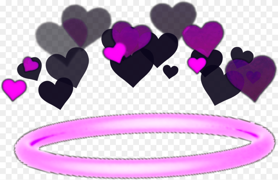 Memezasf Halo Crown Hearts Heart Snap Hat Heart Transparent Snapchat Heart Crown, Purple, Accessories, Jewelry, Hoop Free Png Download