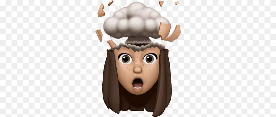 Memoji Apple, Head, Person, Face, Surprised Png Image