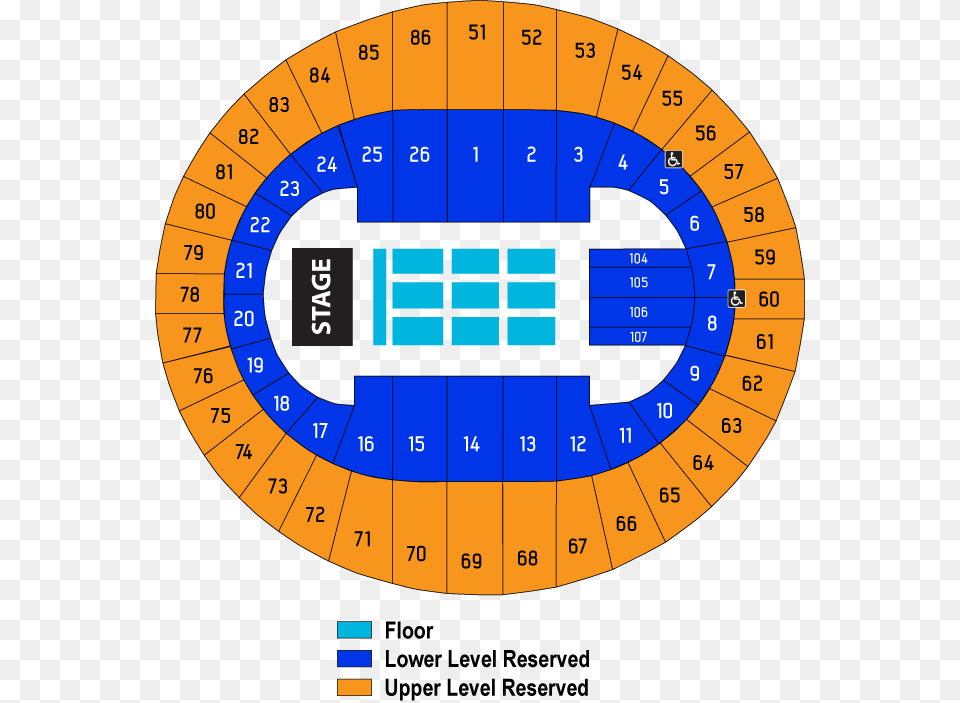 Memorial Coliseum End Stage Scotiabank Place Seating Chart, Disk Free Png Download