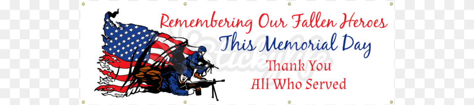 Memorial Day Vinyl Banner, American Flag, Flag, Baby, Person Free Transparent Png