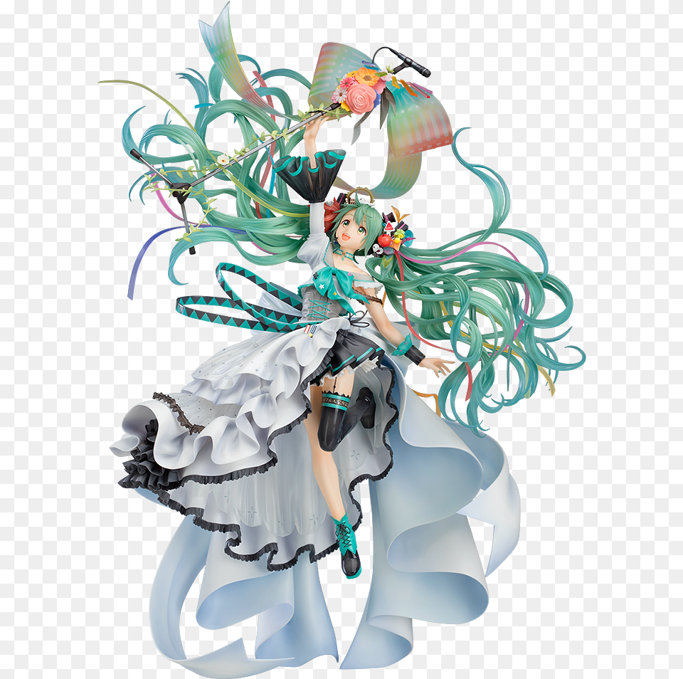 Memorial Dress Ver New Hatsune Miku Figure, Book, Publication, Comics, Adult Free Png Download