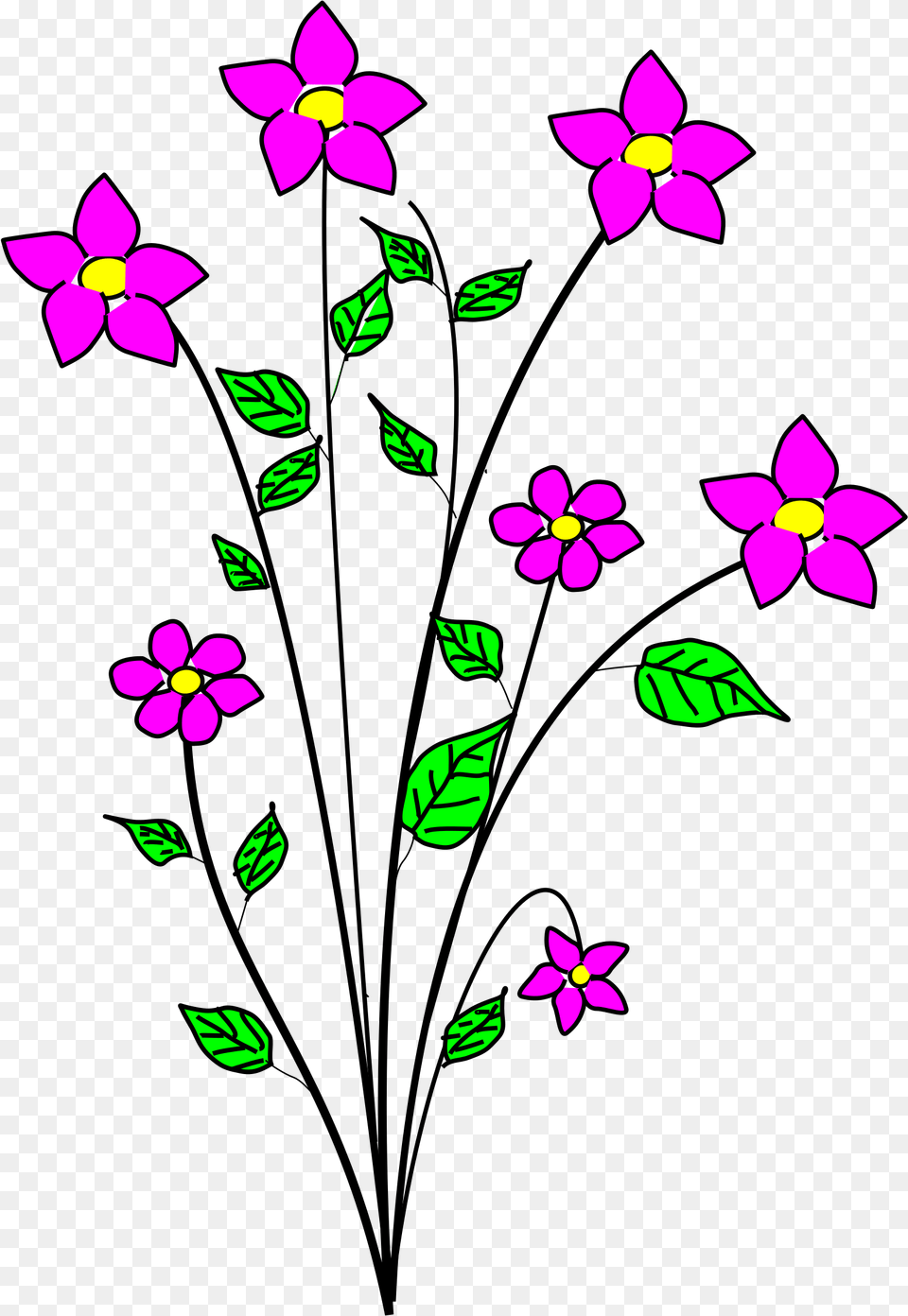 Memorial Flowers Clipart Flowering Plant Clipart, Pattern, Purple, Art, Floral Design Png Image