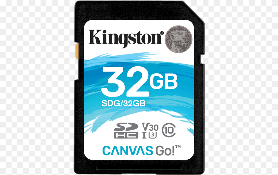 Memory Card Kingston Canvas Go Sdhc 32 Gb Black Kingston Canvas Go, Computer Hardware, Electronics, Hardware, Mobile Phone Png Image
