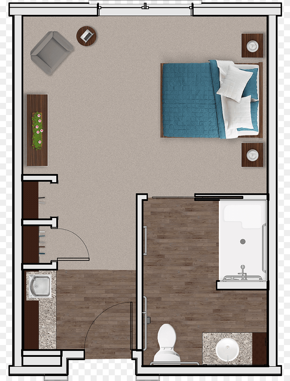 Memory Care Private Suite At Stonecrest Of Meridian Floor Plan, Home Decor, Indoors, Interior Design Free Transparent Png