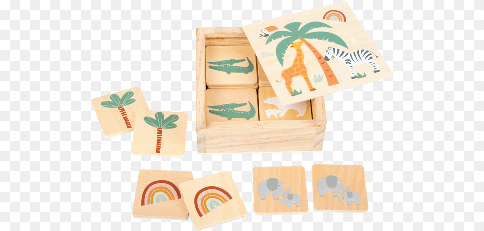 Memory Game Safari Parlour Games Puzzles U0026 Small Foot Memo, Box, Crate, Wood Free Transparent Png