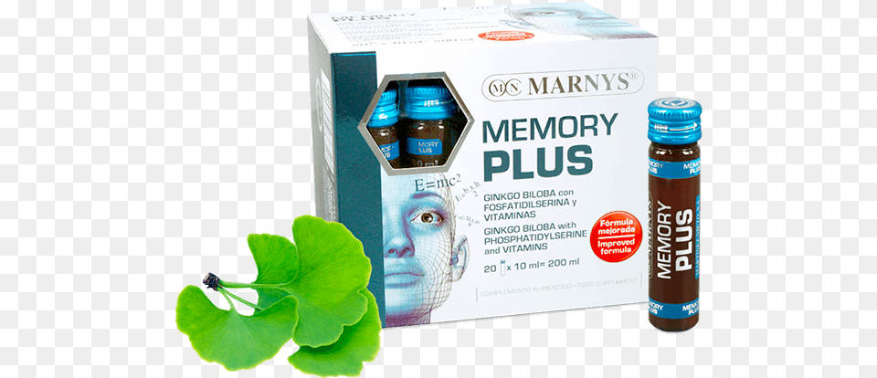 Memory Plus Vials Memory Plus, Herbal, Herbs, Plant, Leaf Png