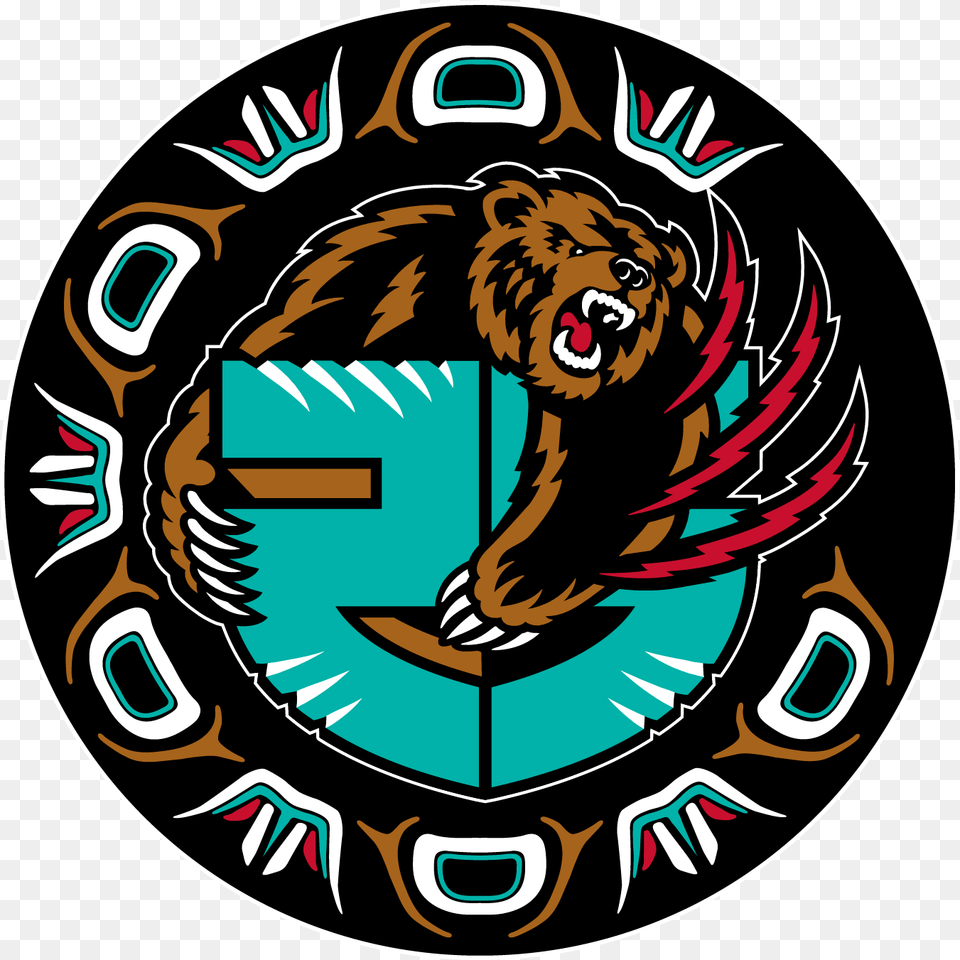 Memphis Grizzlies Throwback Logo, Emblem, Symbol, Animal, Lion Free Png Download