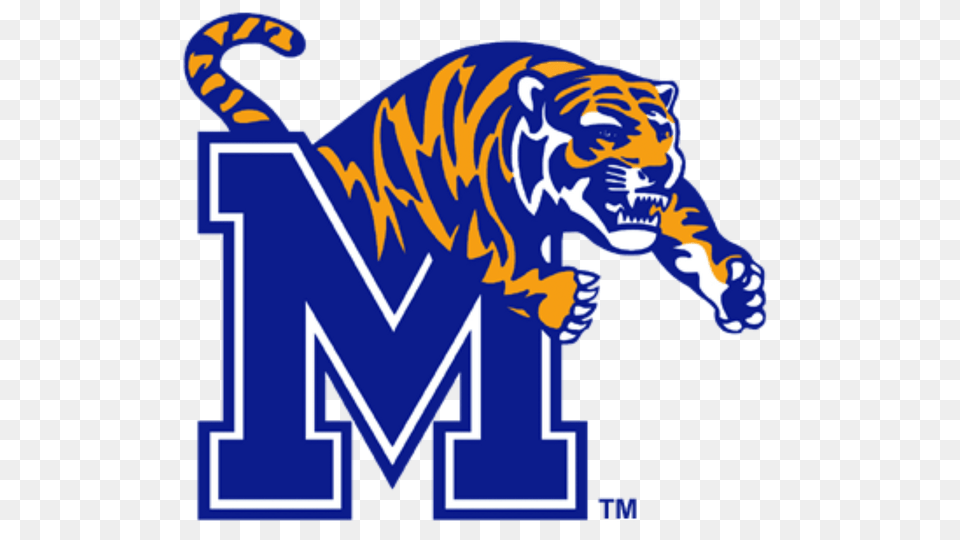 Memphis Tigers Logo, Animal, Zoo, Blackboard, Mammal Free Png Download