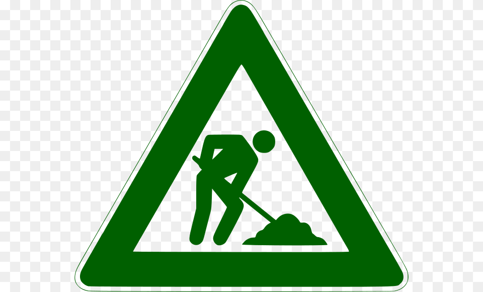 Men At Work Clipart Men At Work Sign, Symbol, Triangle, Road Sign Png