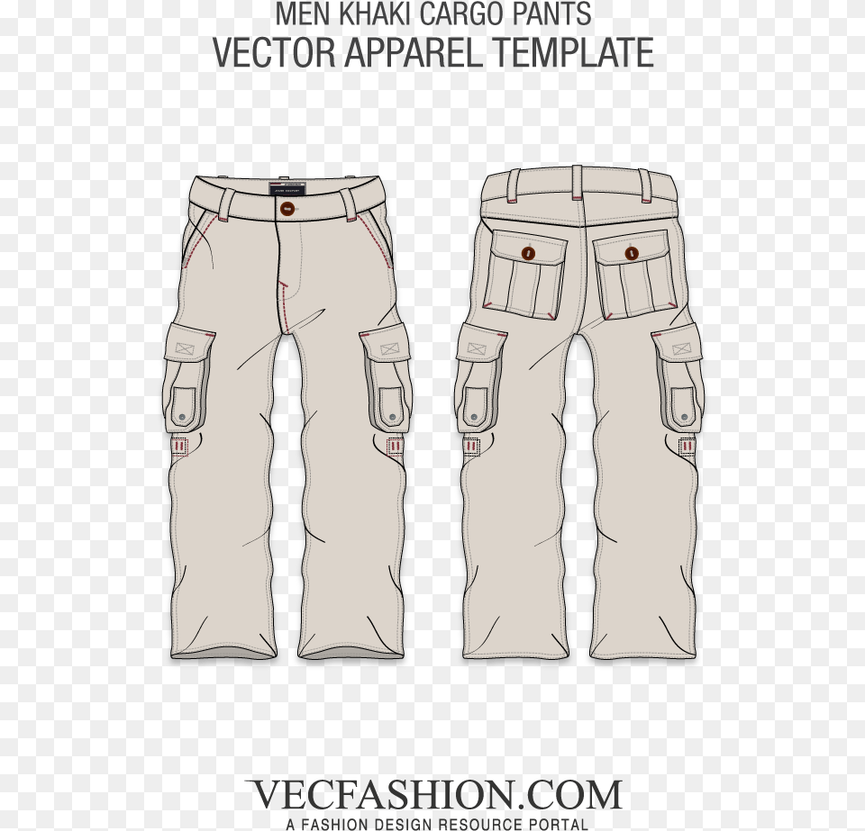 Men Cargo Pant Vector Template Women Pants Template, Clothing, Shorts, Adult, Male Png