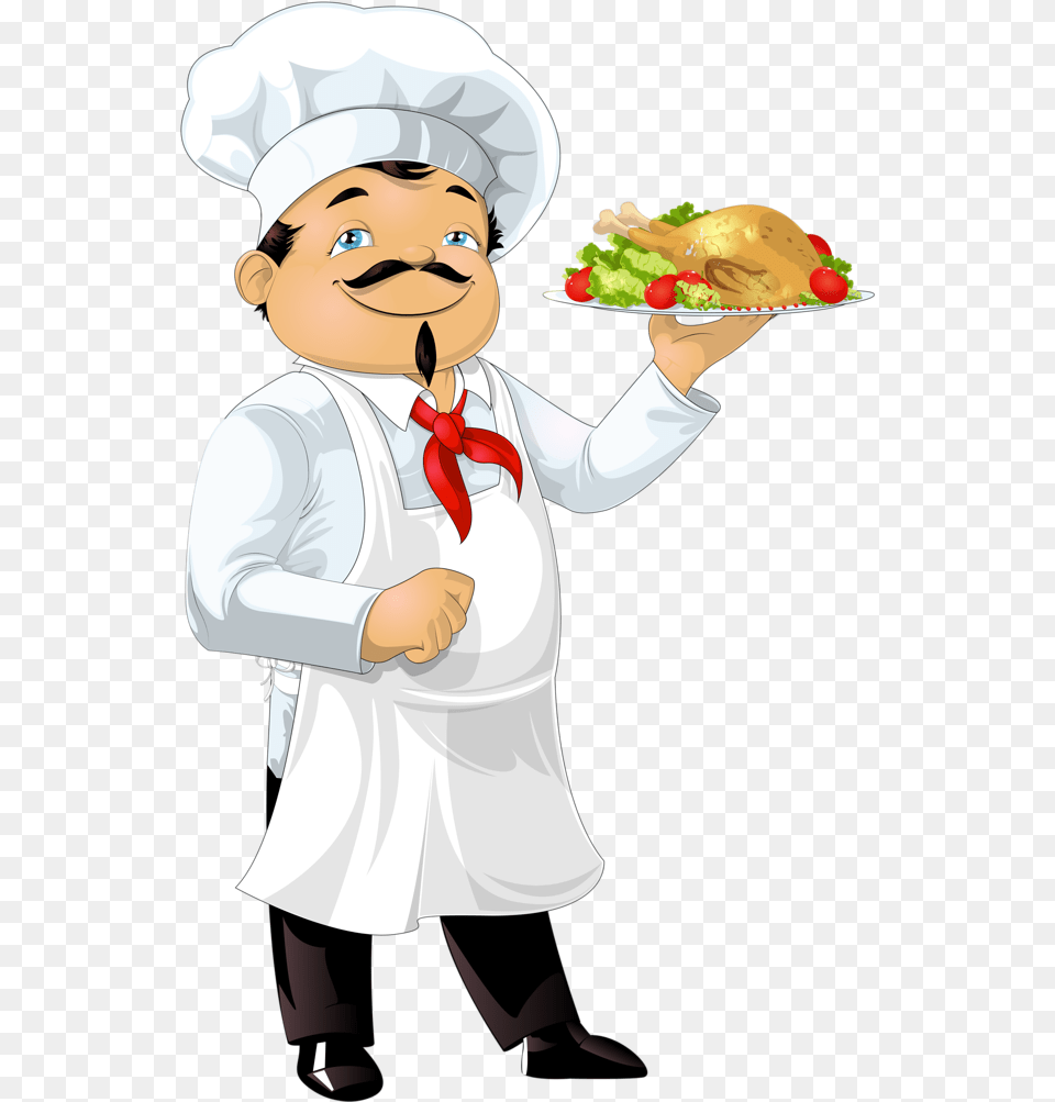 Men Clipart Cooking Chef With Chicken Clipart, Food, Lunch, Meal, Baby Free Png Download