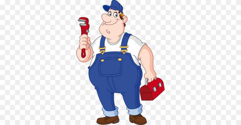 Men Clipart Plumbing Funny Plumber Cartoons, Clothing, Pants, Baby, Person Free Png