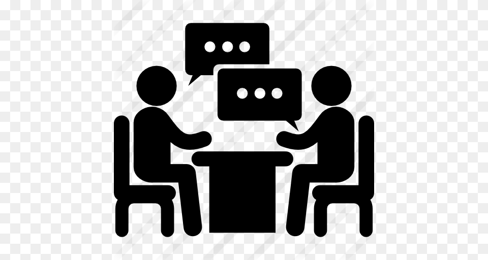 Men Couple Sitting On A Table Talking About Business, Gray Free Png