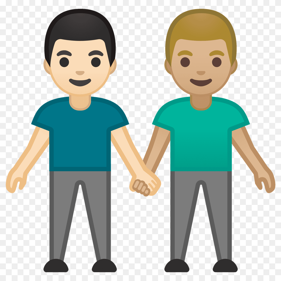 Men Holding Hands Emoji Clipart, Clothing, T-shirt, Person, Baby Free Png Download