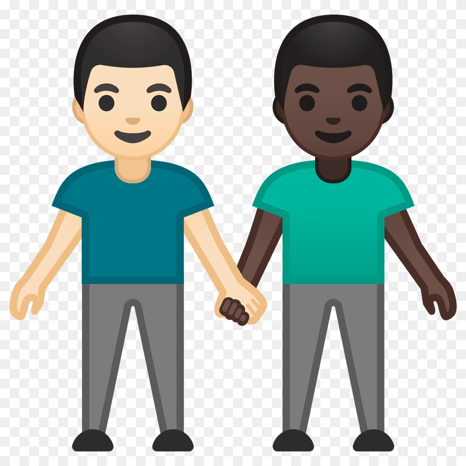 Men Holding Hands Emoji Clipart, Clothing, T-shirt, Person, Baby Free Png Download