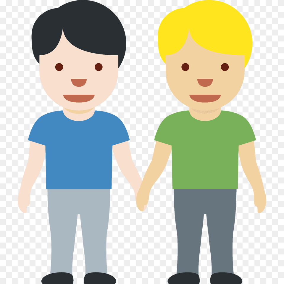 Men Holding Hands Emoji Clipart, Clothing, Pants, T-shirt, Baby Png Image