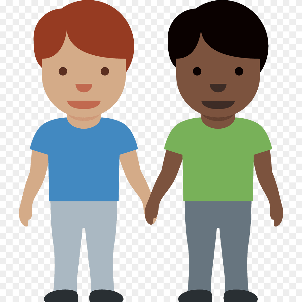 Men Holding Hands Emoji Clipart, Clothing, Pants, T-shirt, Person Free Png