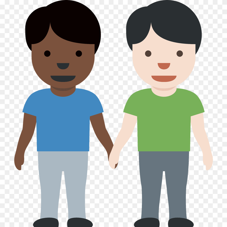 Men Holding Hands Emoji Clipart, Clothing, Pants, T-shirt, Baby Png Image