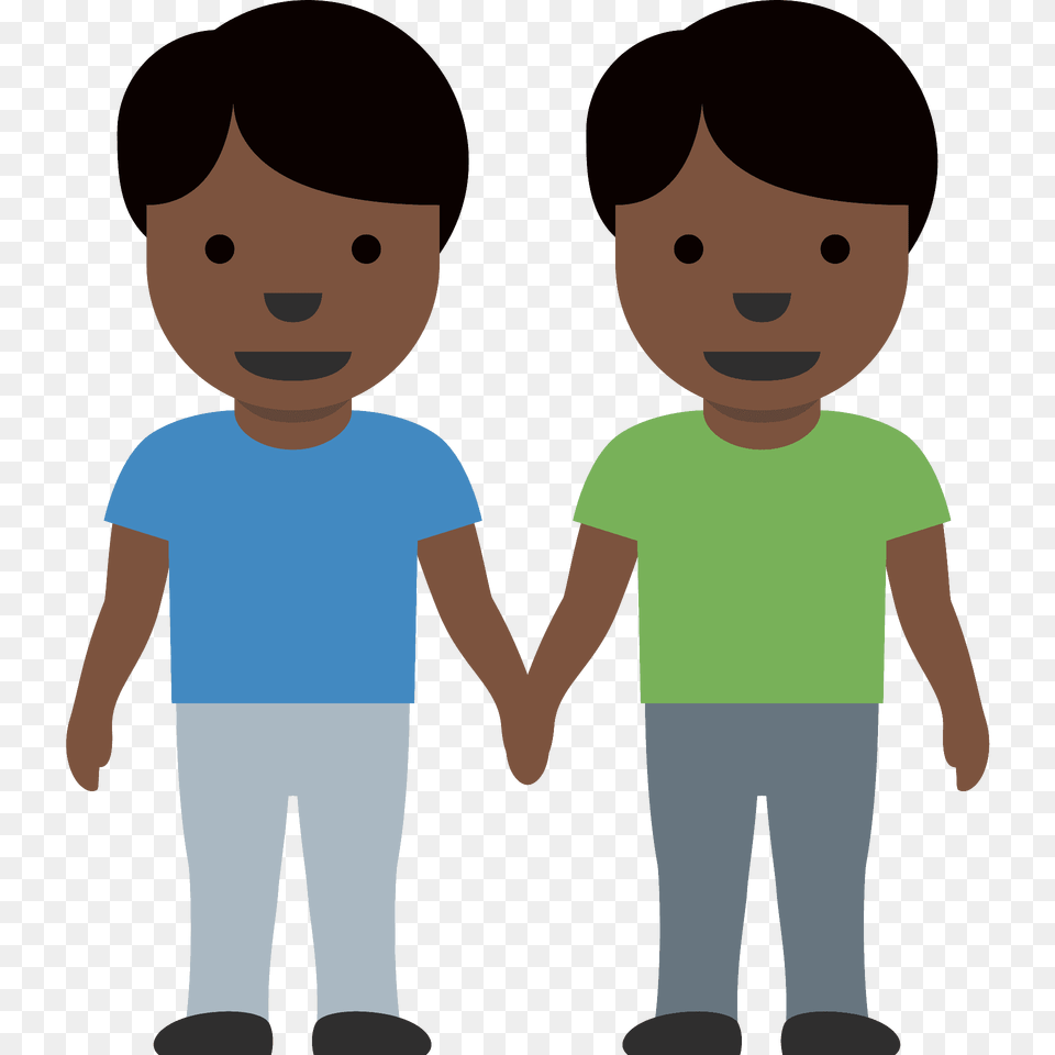 Men Holding Hands Emoji Clipart, Clothing, T-shirt, Pants, Person Free Png Download