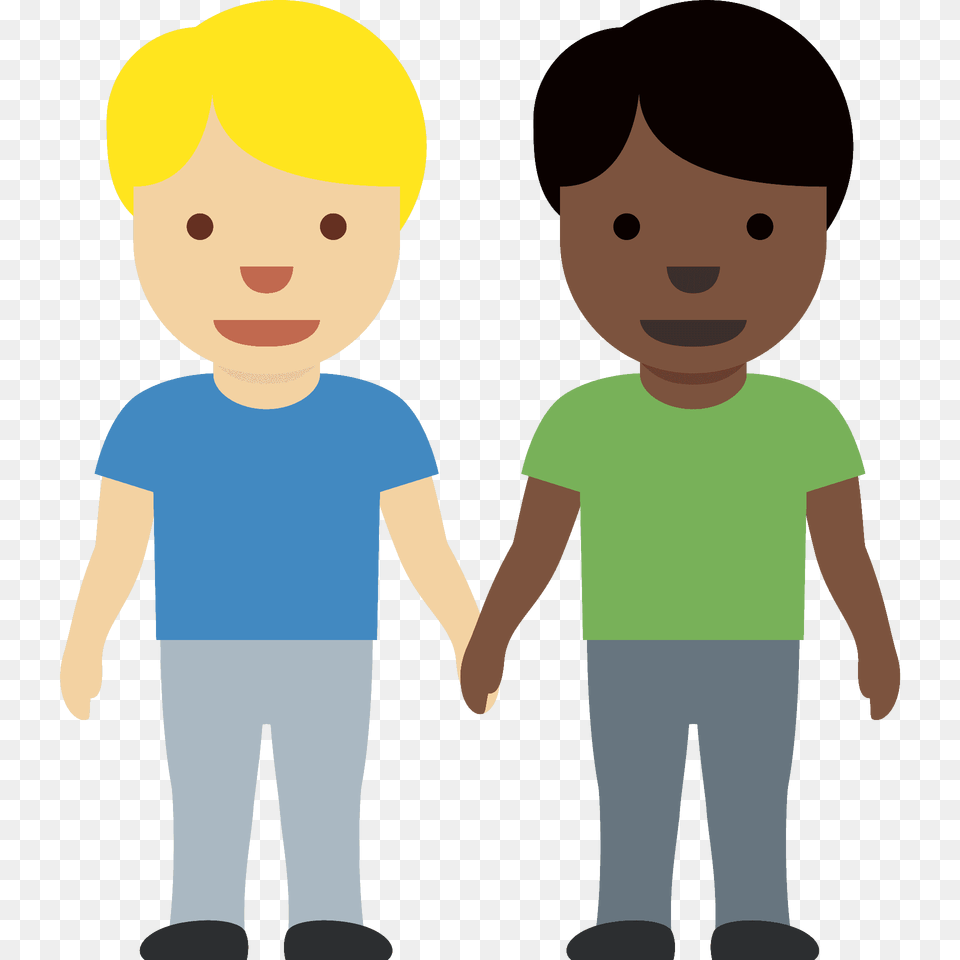 Men Holding Hands Emoji Clipart, Clothing, T-shirt, Pants, Person Free Png Download