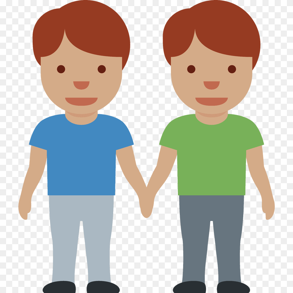 Men Holding Hands Emoji Clipart, T-shirt, Clothing, Pants, Person Free Transparent Png