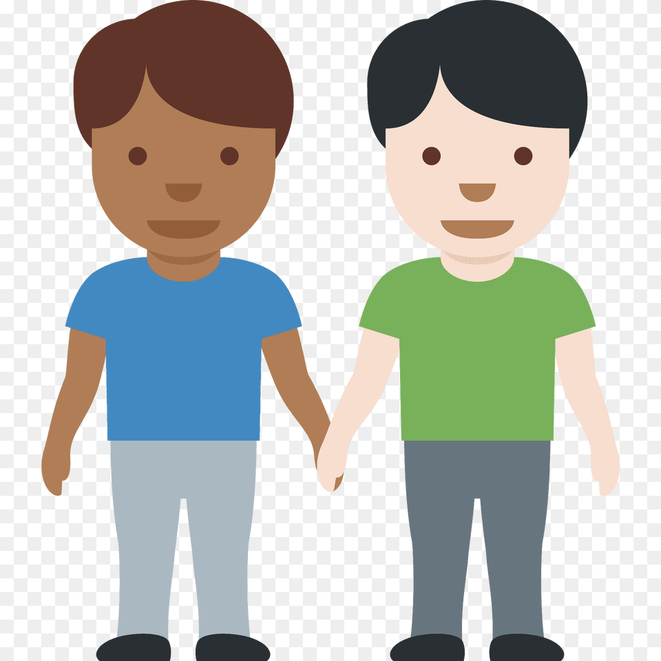 Men Holding Hands Emoji Clipart, Clothing, Pants, T-shirt, Baby Free Png Download