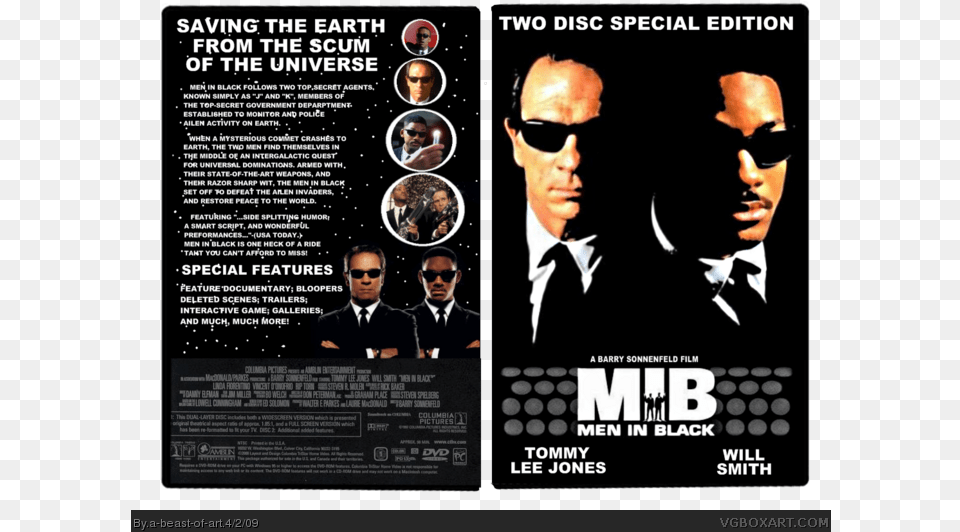 Men In Black Box Art Cover Flyer, Advertisement, Poster, Adult, Person Png