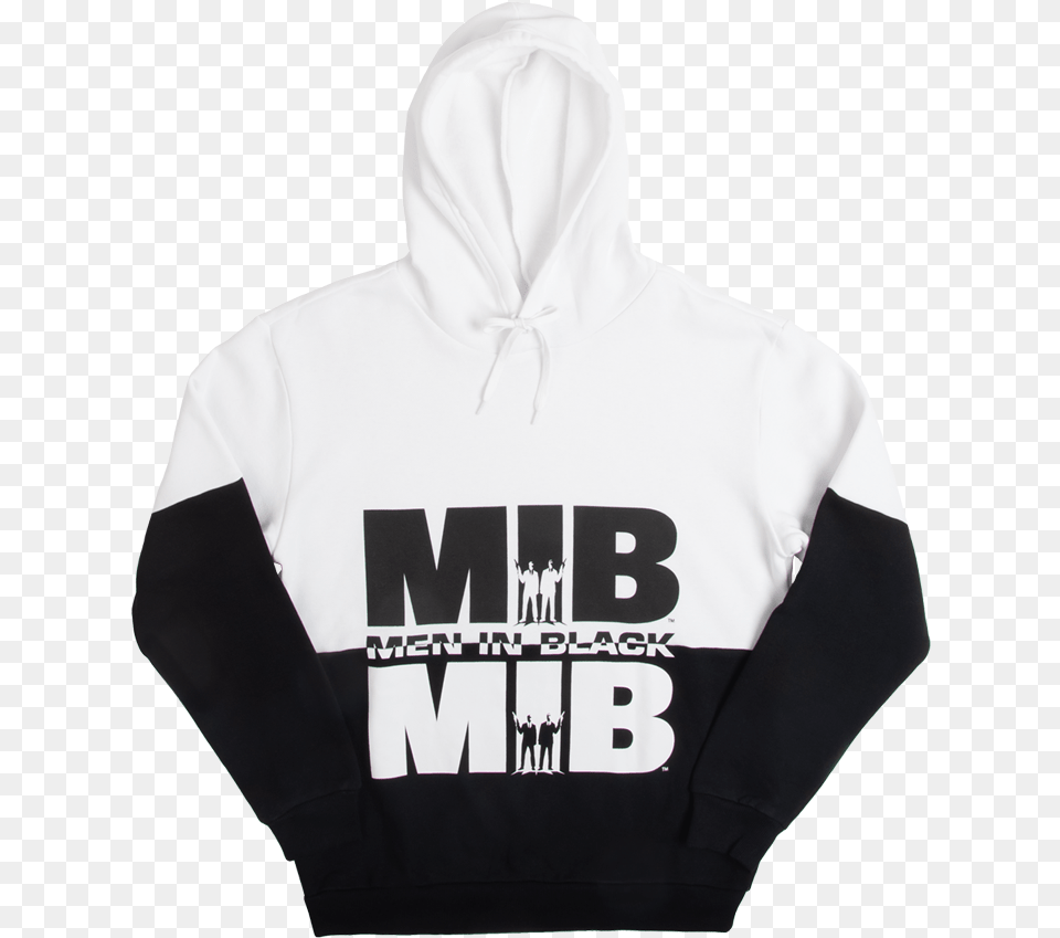 Men In Black Half And Hoodie Hoodie, Knitwear, Clothing, Sweatshirt, Hood Png